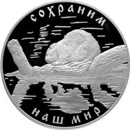 2008. 25 рублей. Речной бобр, фото 1 