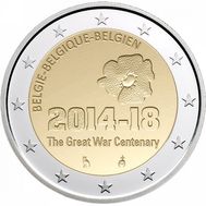 2 евро 2014 «100 лет с начала Первой мировой войны» Бельгия, фото 1 