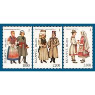  1996. Беларусь. 154-156. Народные костюмы. 3 Марки., фото 1 