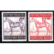  1943. Германия. Рейх. 857-858. Скачки. Большой Приз. Вена. 2 марки, фото 1 