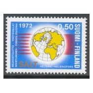 1972. Финляндия. 703. СССР-США Великие Державы. 1 Марка. MNH., фото 1 
