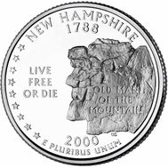  25 центов 2000 «Нью-Гемпшир» (штаты США), фото 1 