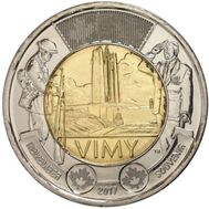 2 доллара 2017 «100 лет битвы при Вими-Ридж» Канада, фото 1 