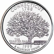  25 центов 1999 «Коннектикут» (штаты США), фото 1 