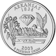  25 центов 2003 «Арканзас» (штаты США), фото 1 