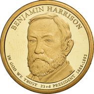  1 доллар 2012 «23-й президент Бенджамин Гаррисон» США, фото 1 
