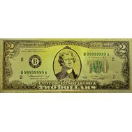  2 доллара США золотая, фото 1 