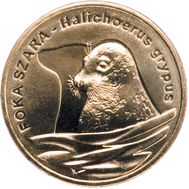  2 злотых 2007 «Длинномордый тюлень (Halichoerus grypus)» Польша, фото 1 