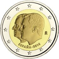  2 евро 2014 «Король Филипп VI» Испания, фото 1 