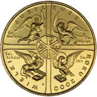  2 злотых 2000 «Великий юбилей 2000 года» Польша, фото 1 