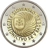  2 евро 2016 «Председательство в ЕС» Словакия, фото 1 