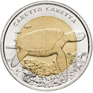  1 лира 2009 «Морская черепаха (Красная книга)» Турция, фото 1 