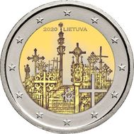  2 евро 2020 «Гора крестов» Литва, фото 1 