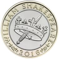  2 фунта 2016 «400 лет со дня смерти Шекспира. Исторические драмы» Великобритания, фото 1 