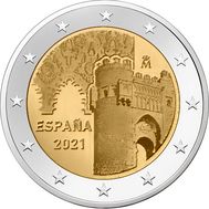  2 евро 2021 «Исторический город Толедо» Испания, фото 1 
