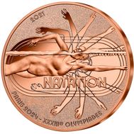  1/4 евро 2021 «Плавание. Олимпийские игры в Париже-2024» Франция, фото 1 