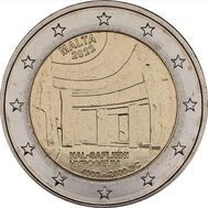  2 евро 2022 «Мегалитический храм Хал-Сафлиени» Мальта, фото 1 