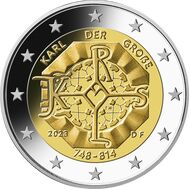  2 евро 2023 «1275 лет со дня рождения Карла Великого» Германия, фото 1 