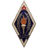  Значок «Ромб. ВДПО — Всесоюзное добровольное пожарное общество» СССР, фото 1 