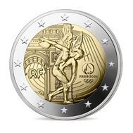  2 евро 2022 «Летние Олимпийские игры 2024 в Париже» Франция, фото 1 