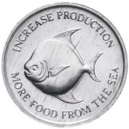  5 центов 1971 «ФАО — рыба» Сингапур, фото 1 