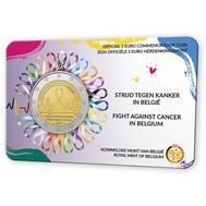  2 евро 2024 «Борьба с раком» Бельгия (в коинкарте), фото 1 