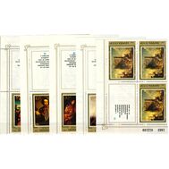  1983. СССР. 5381-5385. Шедевры Государственного Эрмитажа. Немецкая живопись. 5 квартблоков с купонами, фото 1 