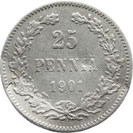  25 пенни 1901 Николай II F, фото 1 