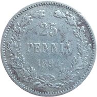  25 пенни 1894 Николай II F, фото 1 