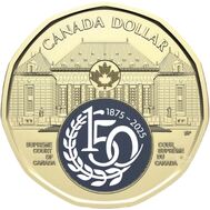  1 доллар 2025 «150 лет Верховному Суду» Канада (цветная), фото 1 