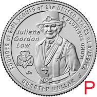  25 центов 2025 «Джульетта Гордон Лоу» (Выдающиеся женщины США) P, фото 1 