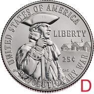  25 центов 2026 &laquo;Война за независимость&raquo; D, фото 1 