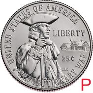  25 центов 2026 &laquo;Война за независимость&raquo; P, фото 1 