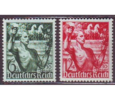  2 почтовые марки «Годовщина прихода к власти Гитлера» Третий Рейх 1938, фото 1 