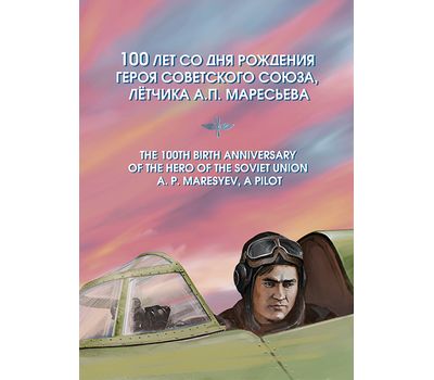  Сувенирный набор в художественной обложке «100 лет со дня рождения Героя Советского Союза А.П. Маресьева» 2016, фото 1 