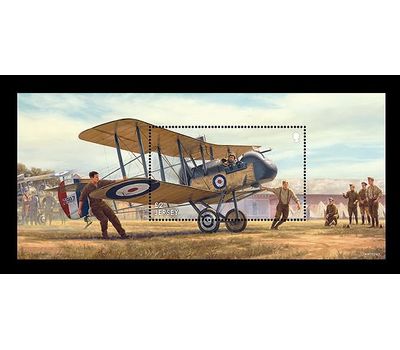  Почтовый блок «Первая мировая война (IV) Война в небе. Авиация. Самолеты» Джерси, 2017, фото 1 
