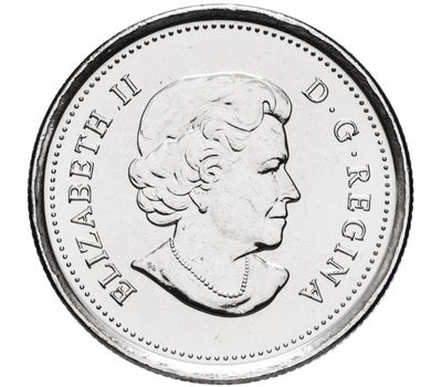  Монета 25 центов 2011 «Природа Канады — Сапсан» Канада (цветная), фото 2 