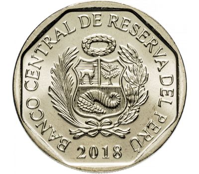  Монета 1 соль 2018 «Красная книга. Дарвинов нанду» Перу, фото 2 
