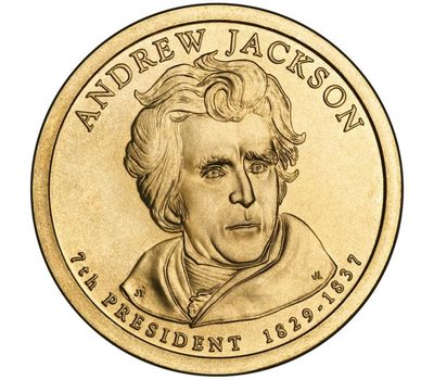  Монета 1 доллар 2008 «7-й президент Эндрю Джексон» США (случайный монетный двор), фото 1 