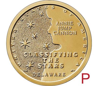  Монета 1 доллар 2019 «Классификация звезд, Энни Кэннон» P (Американские инновации), фото 1 