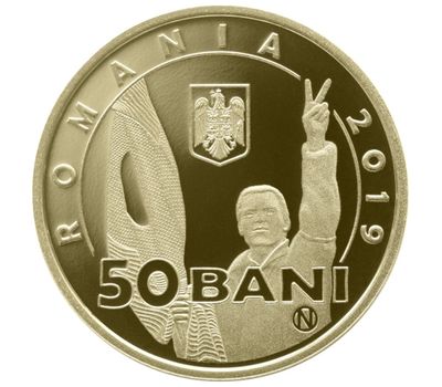  Монета 50 бани 2019 «30-летие революции» Румыния, фото 2 