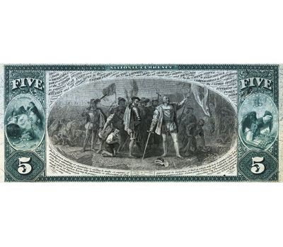  Банкнота 5 долларов 1878 «город Вайнленд штат Нью-Джерси» США (копия), фото 2 