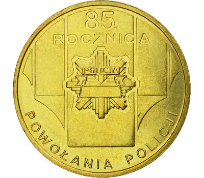  Монета 2 злотых 2004 «85 лет полиции» Польша, фото 1 