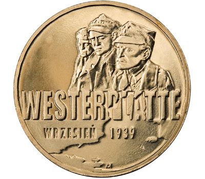  Монета 2 злотых 2009 «Сентябрь 1939 года» Польша, фото 1 