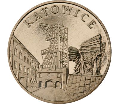  Монета 2 злотых 2010 «Катовице» Польша, фото 1 