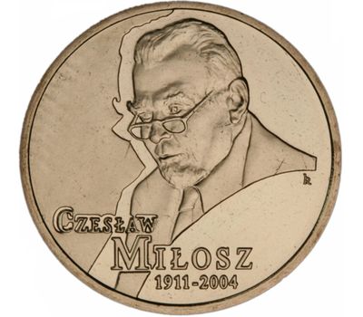  Монета 2 злотых 2011 «Чеслав Милош (1911-2004)» Польша, фото 1 