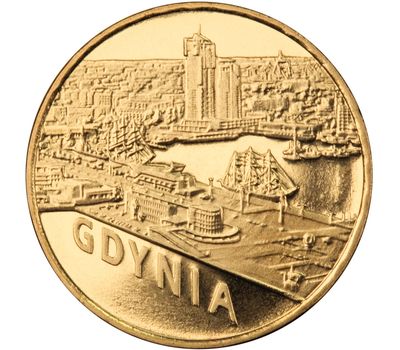  Монета 2 злотых 2011 «Гдыня» Польша, фото 1 