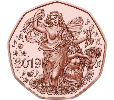  Монета 5 евро 2019 «Жизнерадостность» Австрия, фото 1 