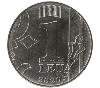  Монета 1 лей 2020 Молдова, фото 2 