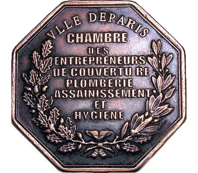  Монета токен 1846 «VLLE DEPARIS» Франция (копия), фото 2 